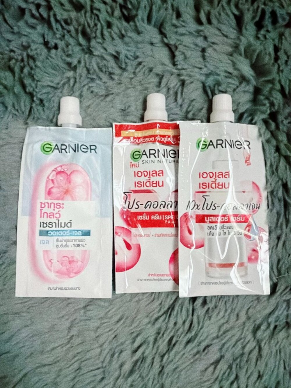 Garnier Skincare Variety Set: Sakura Glow Ceramide Water-Gel & Ageless Radiance
